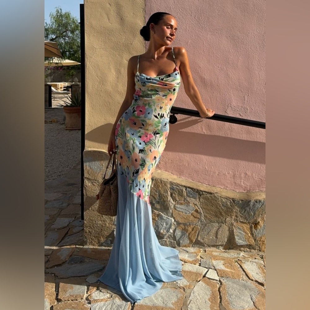 Floral Print Gown